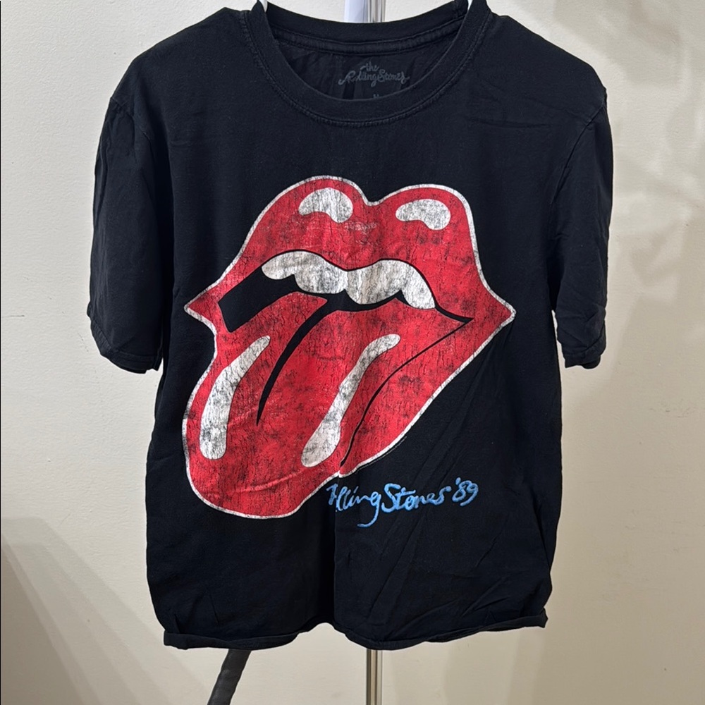 Rolling Stones Black Red Iconic Short Sleeve Tee
